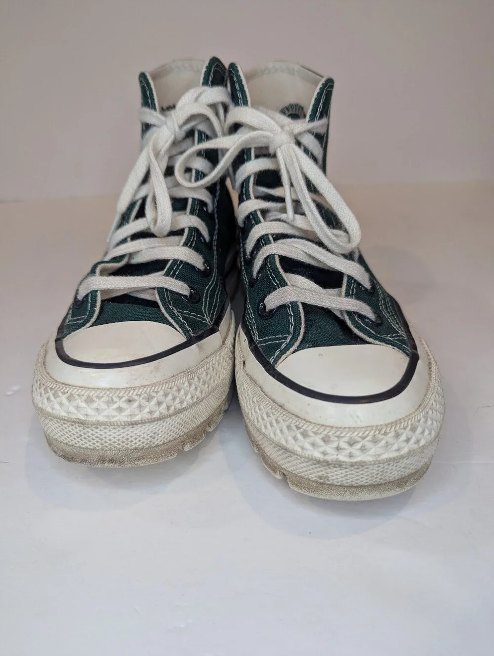 Converse Chuck Taylor All Star Green High Top Platform Chunky Tread Size 5